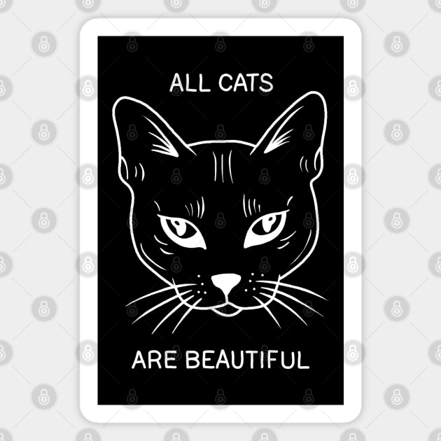 All Cats Are Beautiful Magnet by valentinahramov